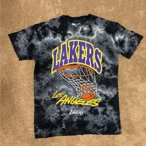 Tiedye LA Lakers Basketball x Y&R tshirt Sz L Kobe Bryant Derrick Fisher NBA